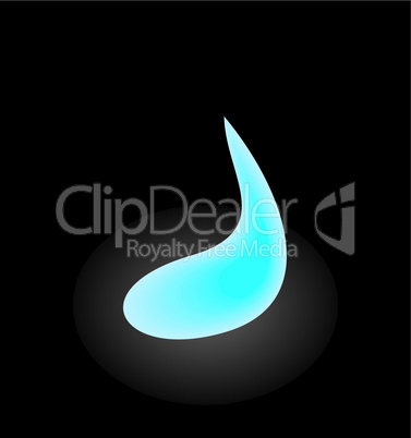 Drops of night - vector