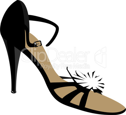 Realistic illustration of woman shoe