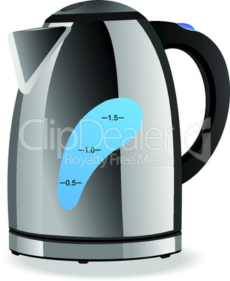 Electric kettle is isolated on white background
