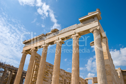 Erechtheion temple on acropolis, Athens, Greece