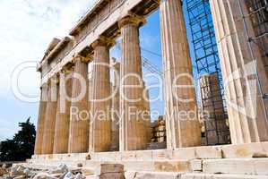 The Temple of Athena at the Acropolis, Parthenon, Athens, Greece