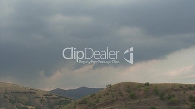 Clouds timelapse over mountain