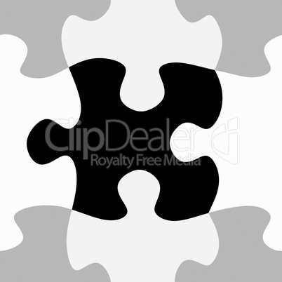 black and white jigsaw pattern