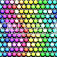 a rainbow of balls