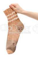 Handmade torn sock