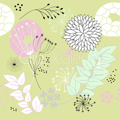 Stylish floral seamless pattern