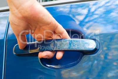 hand opening car door