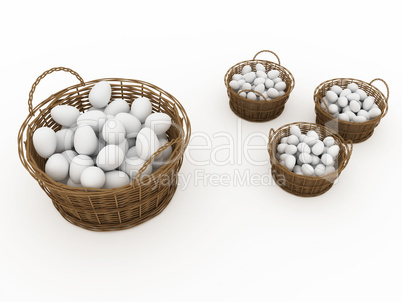 basket with eggs