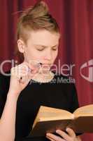 teenager with book