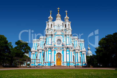 Smolny Cathedral in St Petersburg.