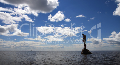 Man on the stone