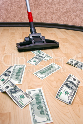 Dollars on the floor