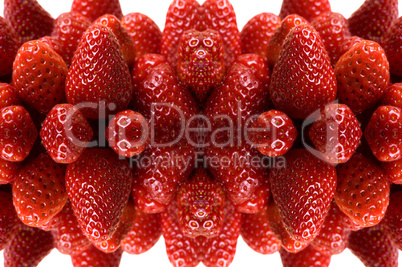 Fresh and tasty strawberries isolated on white background