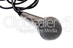 microphone on a white