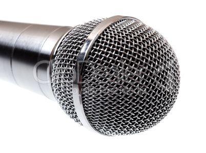 microphone on a white