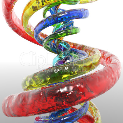 colorful abstract 3d spiral computer render