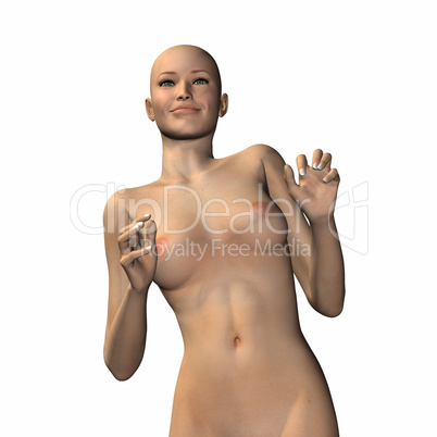 naked virtual woman in 3d