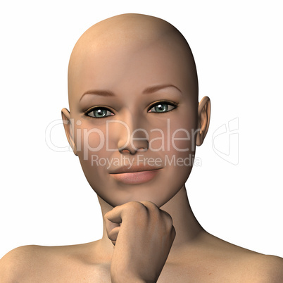 naked virtual woman in 3d