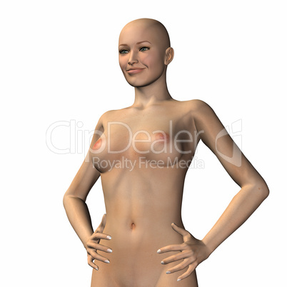 naked virtual woman in 3d