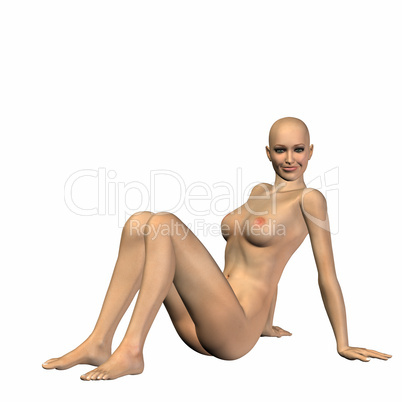 naked virtual woman in 3d