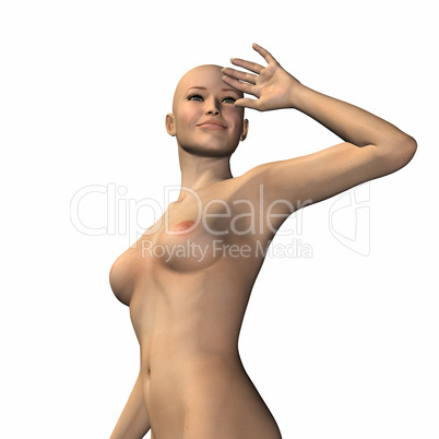 naked virtual woman in 3d