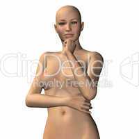 naked virtual woman in 3d