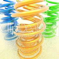 colorful abstract 3d spiral computer render