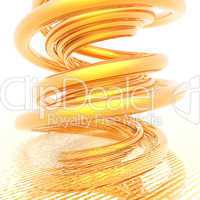 colorful abstract 3d spiral computer render