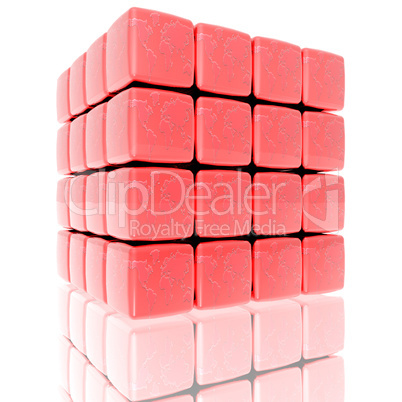 cube assembling from blocks