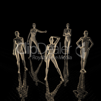 naked virtual woman in 3d