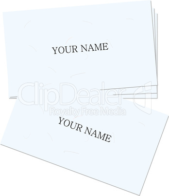 Realistic illustration business card