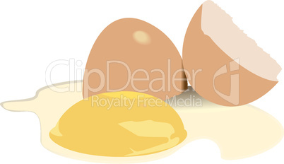 Illustration broken egg