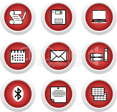 Red buttons with icon 9