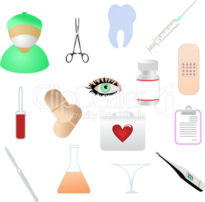collection of medical themed icons