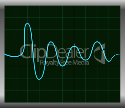 Normal ECG (electronic cardiogram) blue