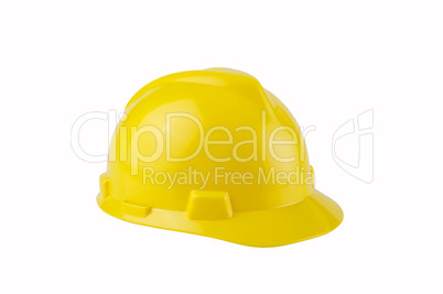 Yellow Construction Hard Hat with clipping path