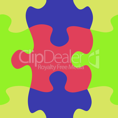 square jigsaw pattern