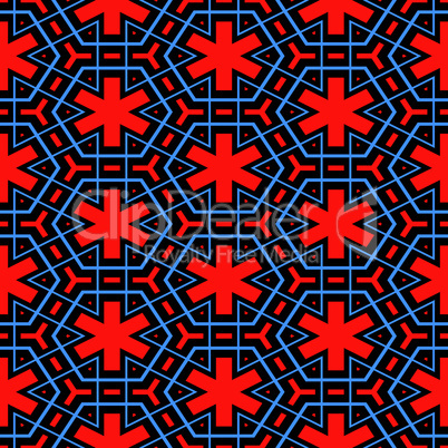 red, blue and black nordic pattern