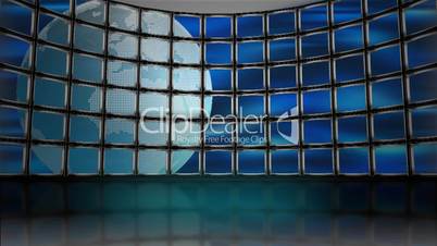 Virtual Set Background Video with globe