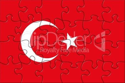 puzzle flagge türkei
