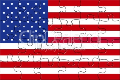 puzzle flagge usa