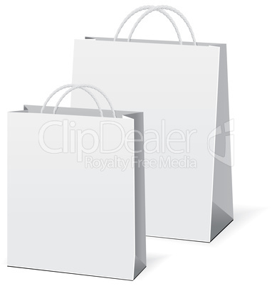 Vector shopping paper bags