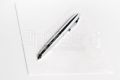 pen and blank envelope