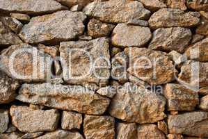 Closeup view of the old stone wall