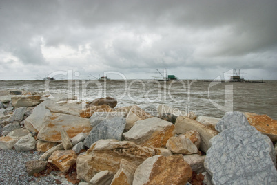 Detail of a Storm in Marina di Pisa, Italy