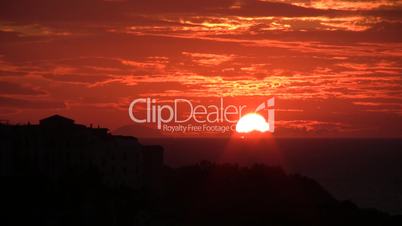 Sonnenuntergang bei Tropea in Kalabrien.