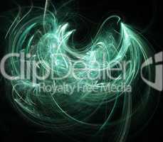 Abstract background - green curves