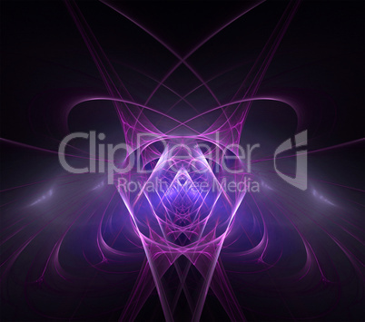 Abstract purple fractal mirror