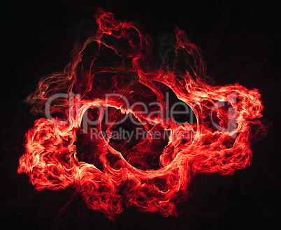 Abstract warm flame background