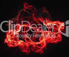 Abstract warm flame background